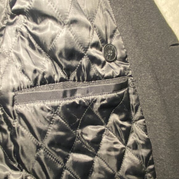 Kenneth Cole Reaction Double Breasted Mens L Peacoat Wool Blend Insulated EUC - Picture 10 of 10
